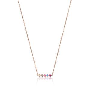 an006r-women-s-necklace-deesse-butterfly-garden-gold-rose-2x4-cm