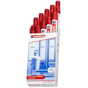 261060-markers-edding-3000-x10-red-one-size