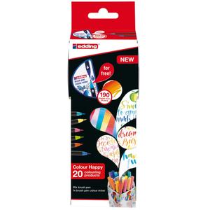 262063-felt-tip-pens-with-brush-edding-x20-multicolour-one-size