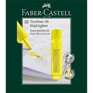 261051-fluorescent-markers-faber-castell-x10-yellow-one-size