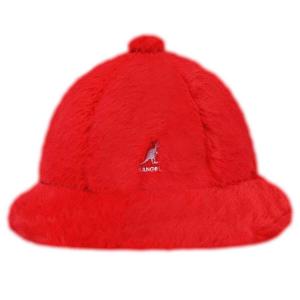 k4190st-sc613-women-faux-fur-bucket-hat-kangol-casual-scarlet