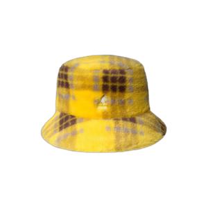 k4370-yp708-faux-fur-bob-kangol-yellow-plaid