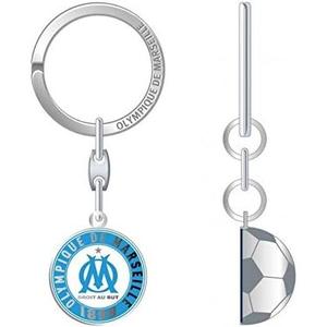 163oma601bal-metal-half-ball-keyring-om-blue-white-8-5x18-5-cm