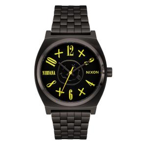 a1419-5275-00-watch-nixon-nirvana-time-teller-black-nirvana-smiley-face-one-size
