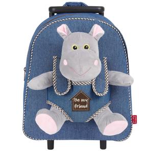 8015831130743-trolley-bag-with-plush-perletti-holly-hypopotamo-blue-38x28x11-cm