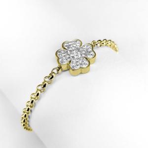 pt-br-01-mc-gp-20-01-women-s-clover-bracelet-with-stones-ponytail-co-gold-15-5-cm