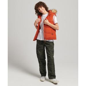 w5011395a-5br-sleeveless-faux-fur-jacket-for-women-superdry-everest-crushed-pumpkin
