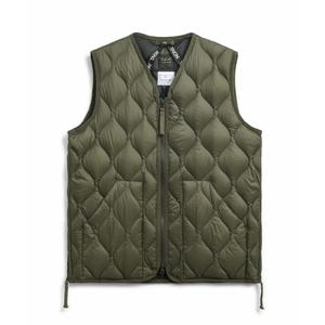 taion-001alszml-1-d-olive-military-jacket-with-v-neck-and-w-zipper-taion-coquille-souple-dark-olive