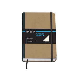 106120-notepad-with-rubber-a6-96-lined-sheets-vesta-nature-caqui-one-size